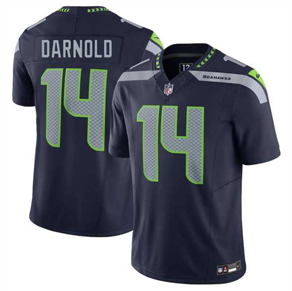 Men & Women & Youth Seattle Seahawks #14 Sam Darnold Navy 2024 F.U.S.E Vapor Limited Stitched Jersey->nfl m&n throwback->NFL Jersey